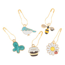 Load image into Gallery viewer, Metal charm Stitch Markers in a pot