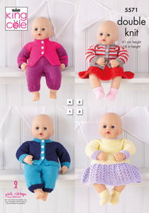 king Cole Pattern 5571: Dolls Clothes