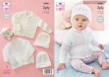 Load image into Gallery viewer, King Cole Pattern 5584: Babies Cardigan &amp; Hat
