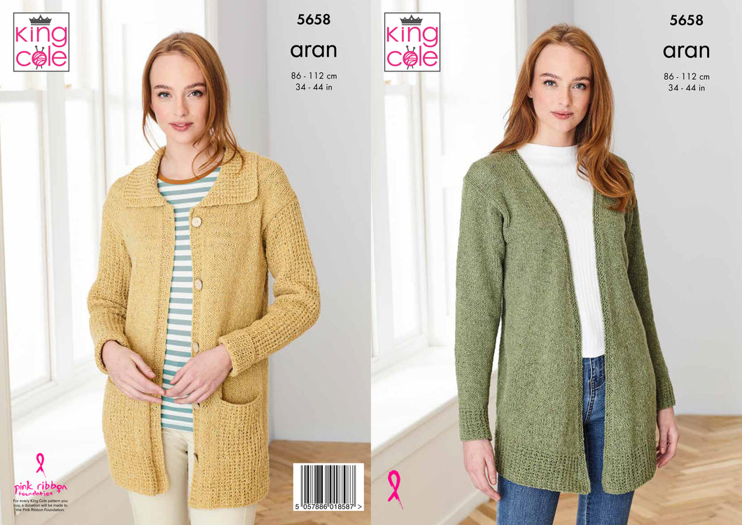 King Cole Pattern 5658: Cardigans