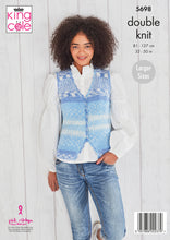 Load image into Gallery viewer, King Cole Pattern 5698: V Neck Cardigan & Waistcoat