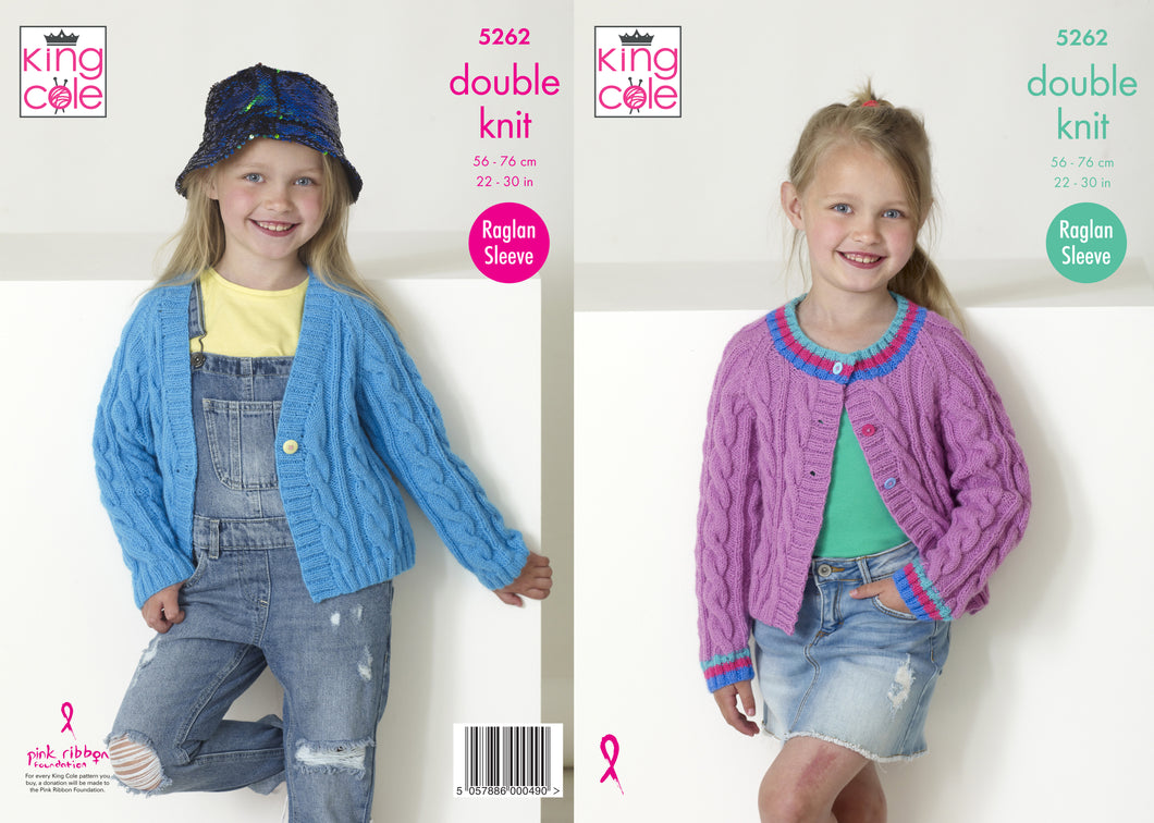 King Cole Pattern 5262: Cardigans