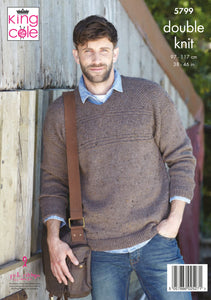 King Cole Pattern 5799: Round and V NeckSweaters