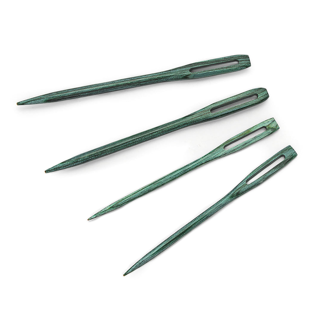Knit Pro The Mindful Collection Teal Wooden Darning Needles