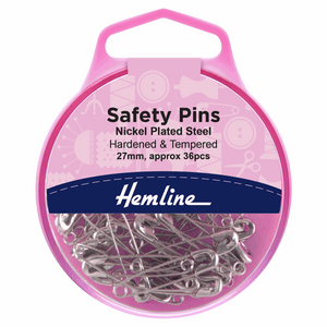 Safety Pins Nickel Plated Steel 27mm