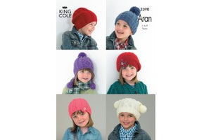 King Cole Pattern 3390: Children’s Hats