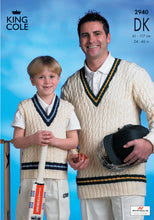 Load image into Gallery viewer, King Cole Pattern 2940: Cricket Sweaters
