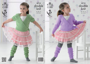 King Cole Pattern 3712: Ballet Cardigan and leg warmers