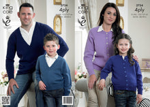 Load image into Gallery viewer, King Cole Pattern 3754: Cardigans &amp; Sweater
