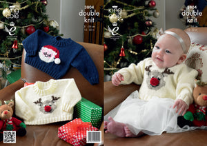 King Cole Pattern 3804: Christmas Sweaters