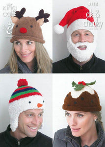 King Cole Pattern 4114: Novelty Christmas Hats