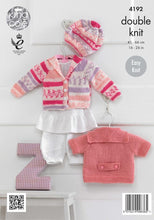 Load image into Gallery viewer, King Cole Pattern 4192: Cardigan and Beret
