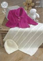 Load image into Gallery viewer, King Cole Pattern 4222: Jacket, Blanket &amp; Hat
