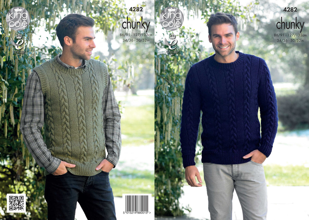 King Cole Pattern 4282: Sweater and Slipover
