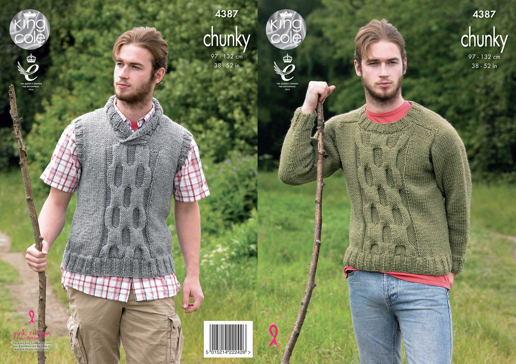 King Cole Pattern 4387: Sweater and Pullover