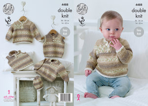 Kingcole Pattern 4488: Sweaters, Slipovers & Hat
