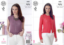 Load image into Gallery viewer, King Cole Pattern 4502: Cardigan &amp; Top
