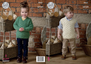 King Cole Pattern 4562: Sweater & Slipover