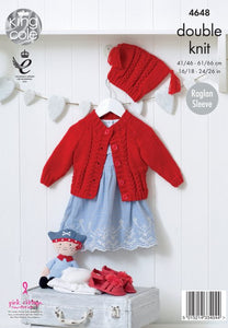 Kingcole Pattern 4648: Cardigans & Hat