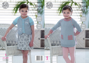 King Cole Pattern 4951: Tunic and Cardigan