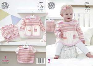 King Cole Patterns 4977: Dress Sweater & Cardigans