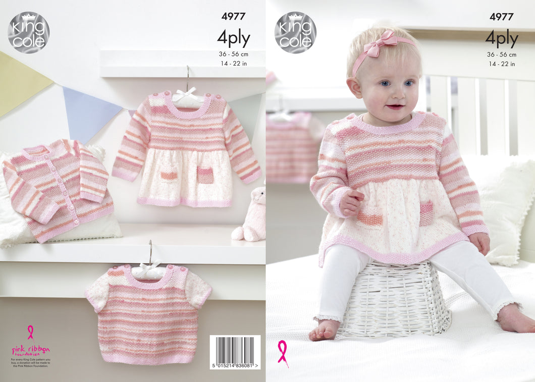 King Cole Patterns 4977: Dress Sweater & Cardigans