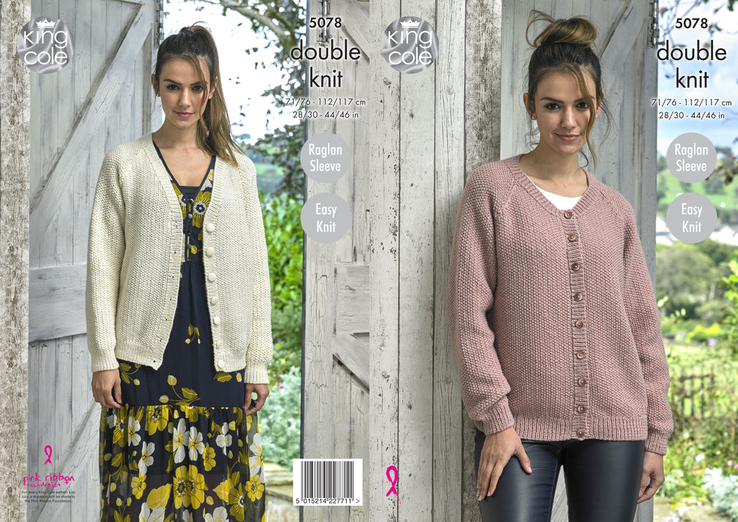 King Cole Pattern 5078: Cardigans