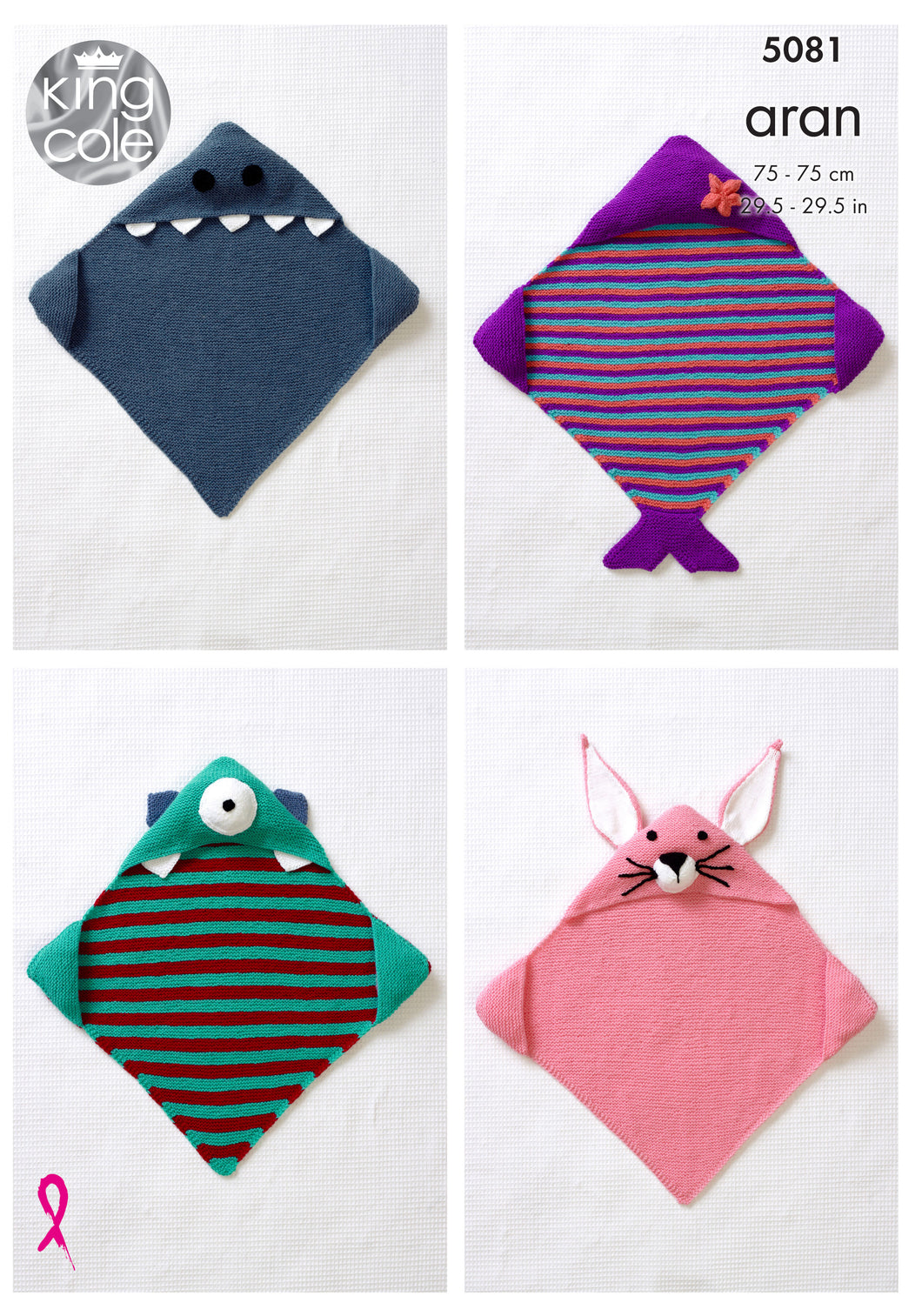 Kingcole Pattern 5081: Baby Hooded Blankets