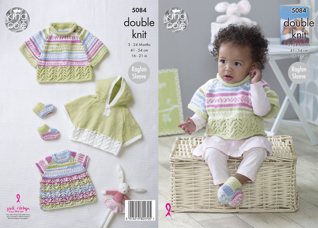 King Cole Pattern 5084: Capes, Top & Booties