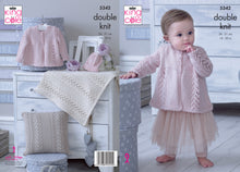 Load image into Gallery viewer, Kingcole Pattern 5342: Matinee Jacket, Hat, Cushion &amp; Blanket
