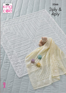 King Cole Pattern 5566: Baby Blankets