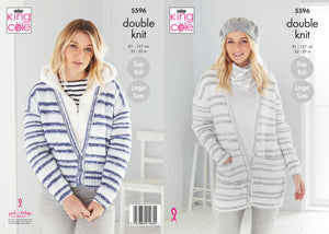 King Cole Pattern 5596: Cardigans and Snood