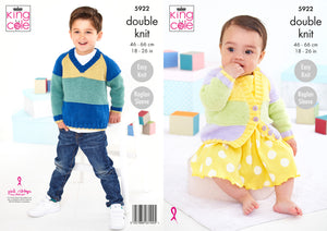 King Cole Pattern 5922: Sweater and Cardigan