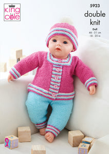 king Cole Pattern 5923: Doll Clothes