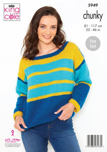 King Cole Pattern 5949: Sweaters Chunky