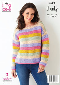 King Cole Pattern 5950: Sweaters Chunky