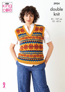King Cole Pattern 5954: Cardigan and Pullover
