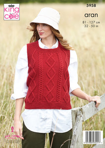 King Cole Pattern 5958:Round and V Neck Tanks