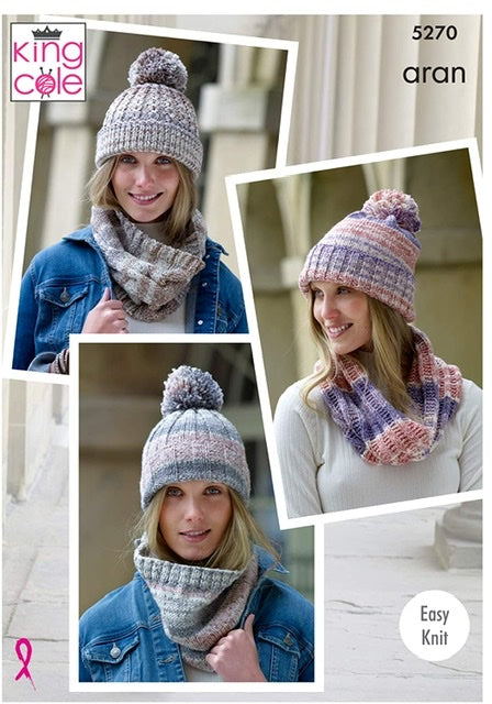 King Cole Pattern 5270: Snoods & Hats