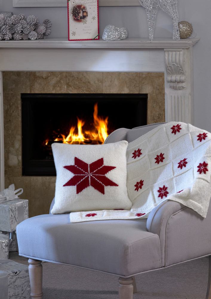 Stylecraft Pattern 9035: Christmas Cushion and Blanket