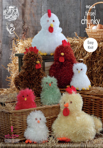 King Cole Pattern 9064: Tinsel Hens and Chicks