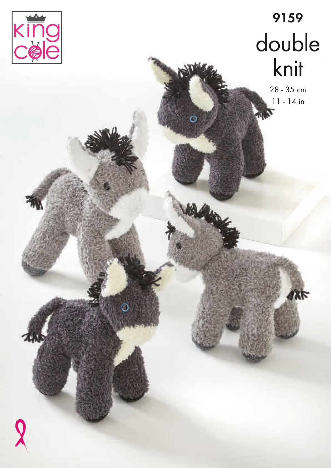 king Cole Pattern 9159: Donkey's Knitted in Truffle DK