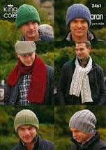 King Cole Pattern 3461: Hats & Scarves 7 - Adult