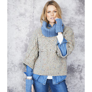 Stylecraft Pattern 9663: Sweater. Snood & Wrist Warmers