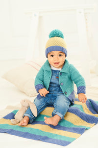 Stylecraft Pattern 9757: Cardigan, Hat and Blanket