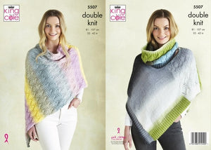 King Cole Pattern 5507: Poncho’s and Snood