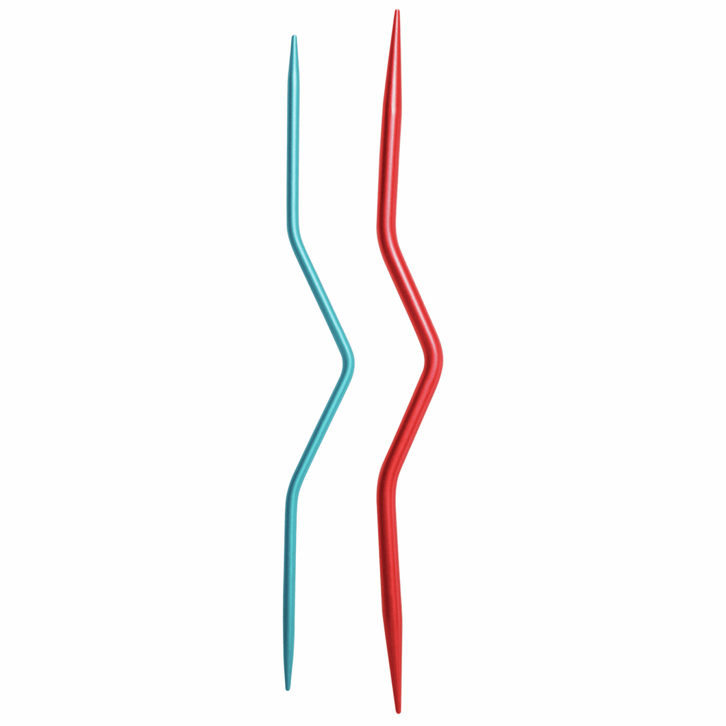 Knit Pro Metal Cable Needle: Set of 2 Coloured Aluminium 2.5mm and 4mm