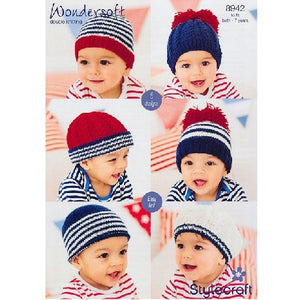 Stylecraft Pattern 8942: Hats - Birth to 7