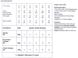 UKHKA Pattern 212: Cardigans & Jumper