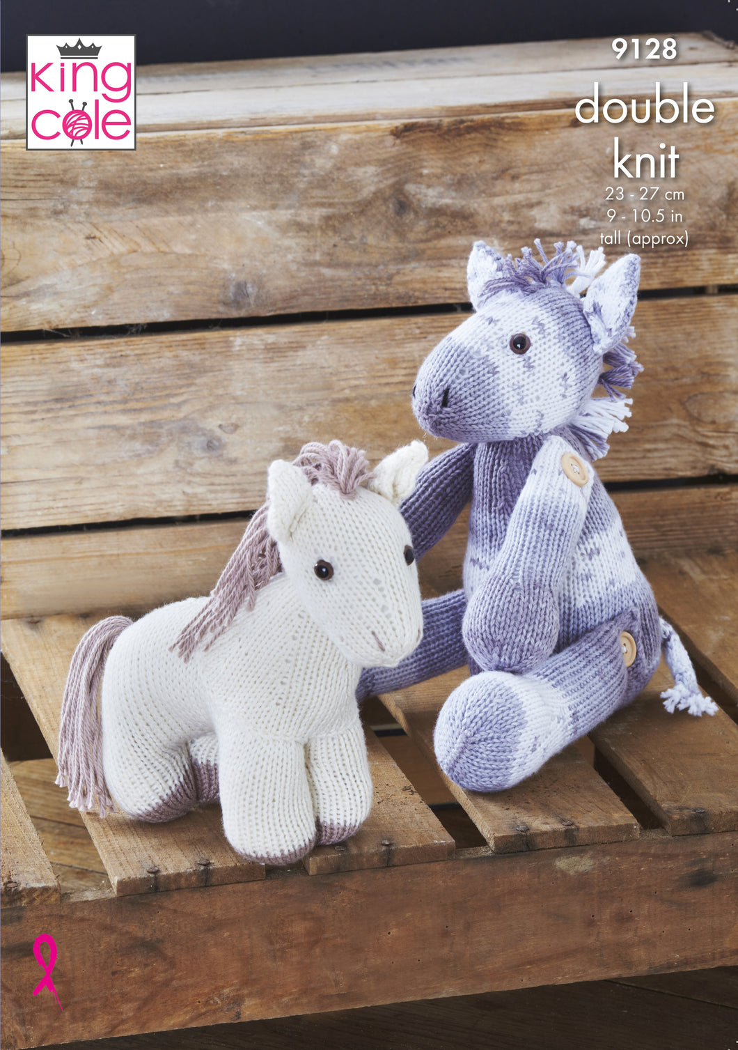 King Cole Pattern 9128m Pony Toys in Double Knitting